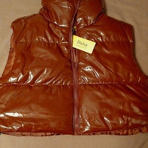 Chocolate brown puffer vest